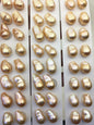 5pairs AAA 10-11mm Natural Orange Rainbow long baroque drop edison freshwater pearl Pair,no hole,ED11-3A-2-16