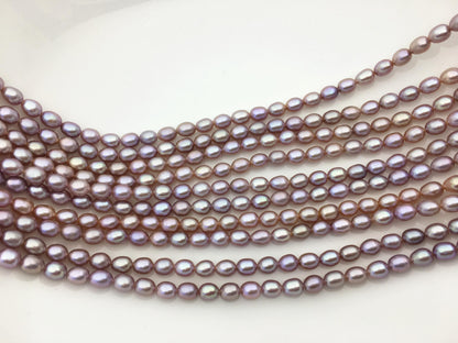 AAA 5.5-6mm purple oval pearl beads,high luster freshwater pearls,loose freshwater pearl,LR5-3A-54