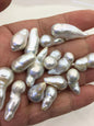 37pcs AAA/AA+ 7-13mm white baroque Edison Freshwater Pearl,no hole,ED12-2A-4-7