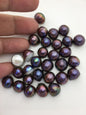 30pcs AAA 11-14mm Black Baroque Freshwater Mabe Rainbow Freshwater Pearls,no hole,MB-T14