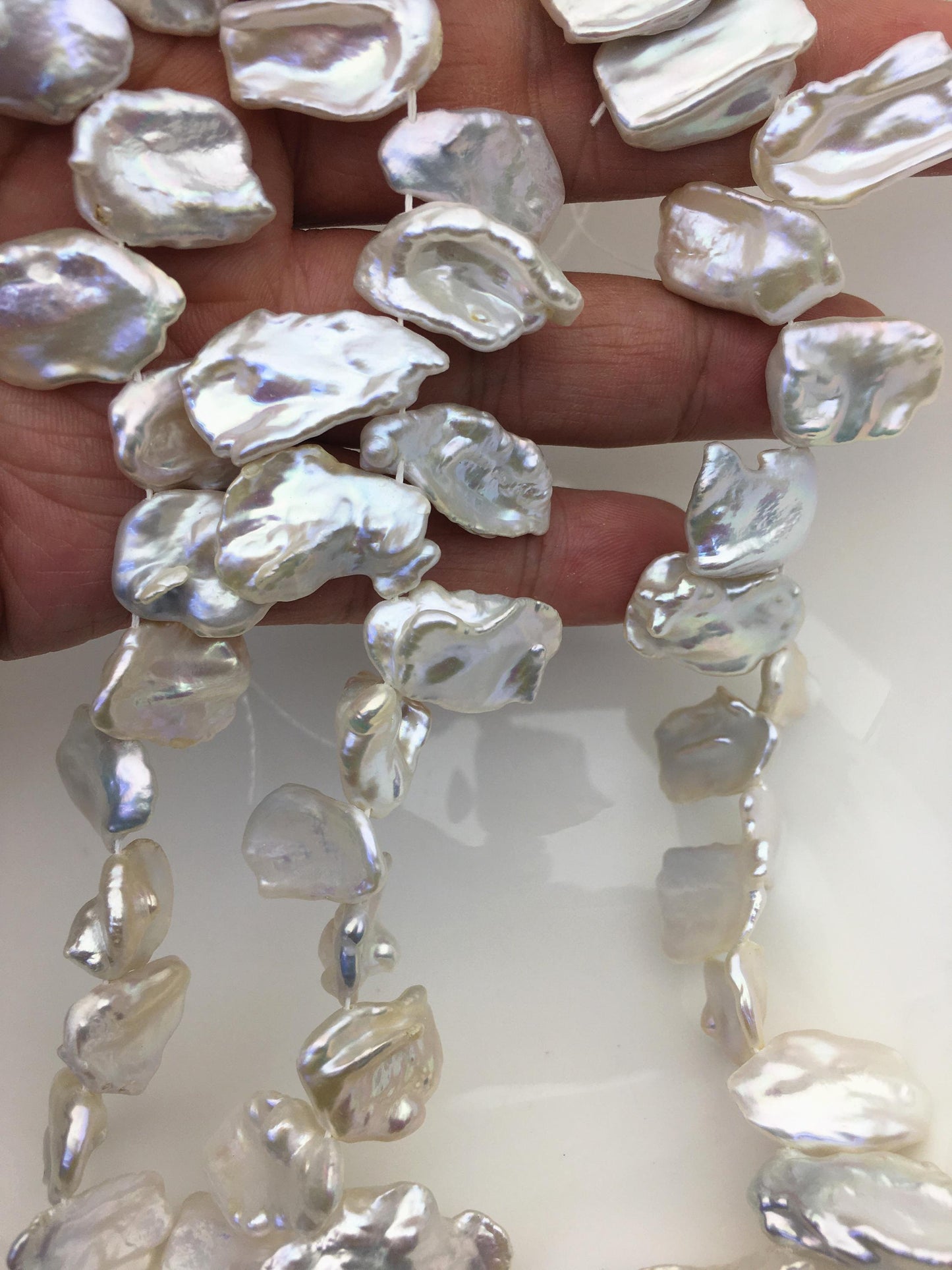 AAA 11-13mm White Keshi Freshwater Pearls,keshi pearl strands,ZS-129-17