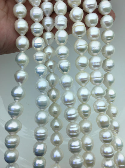 AA+ 9-11mm white circle drop Edison Freshwater Pearl,ED12-2A-5-46