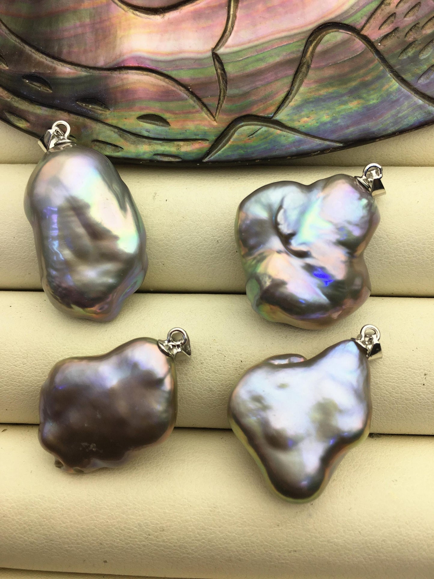 1pc AAA 17-20mm Huge Gray Baroque Coin Baroque pearl pendant,NC1-T16-3
