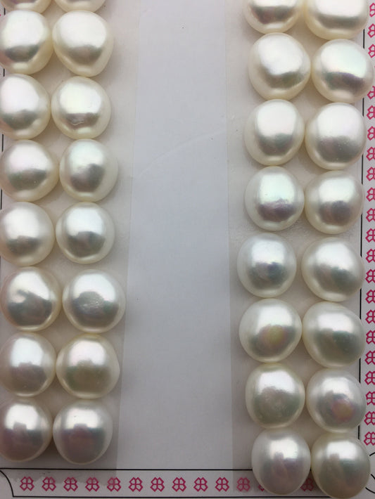 Rare!AAA 10.5-11mm White baroque button freshwater pearls,white nugget pearl pairs,pearl earring,pearl stud,BTN10-3A-2