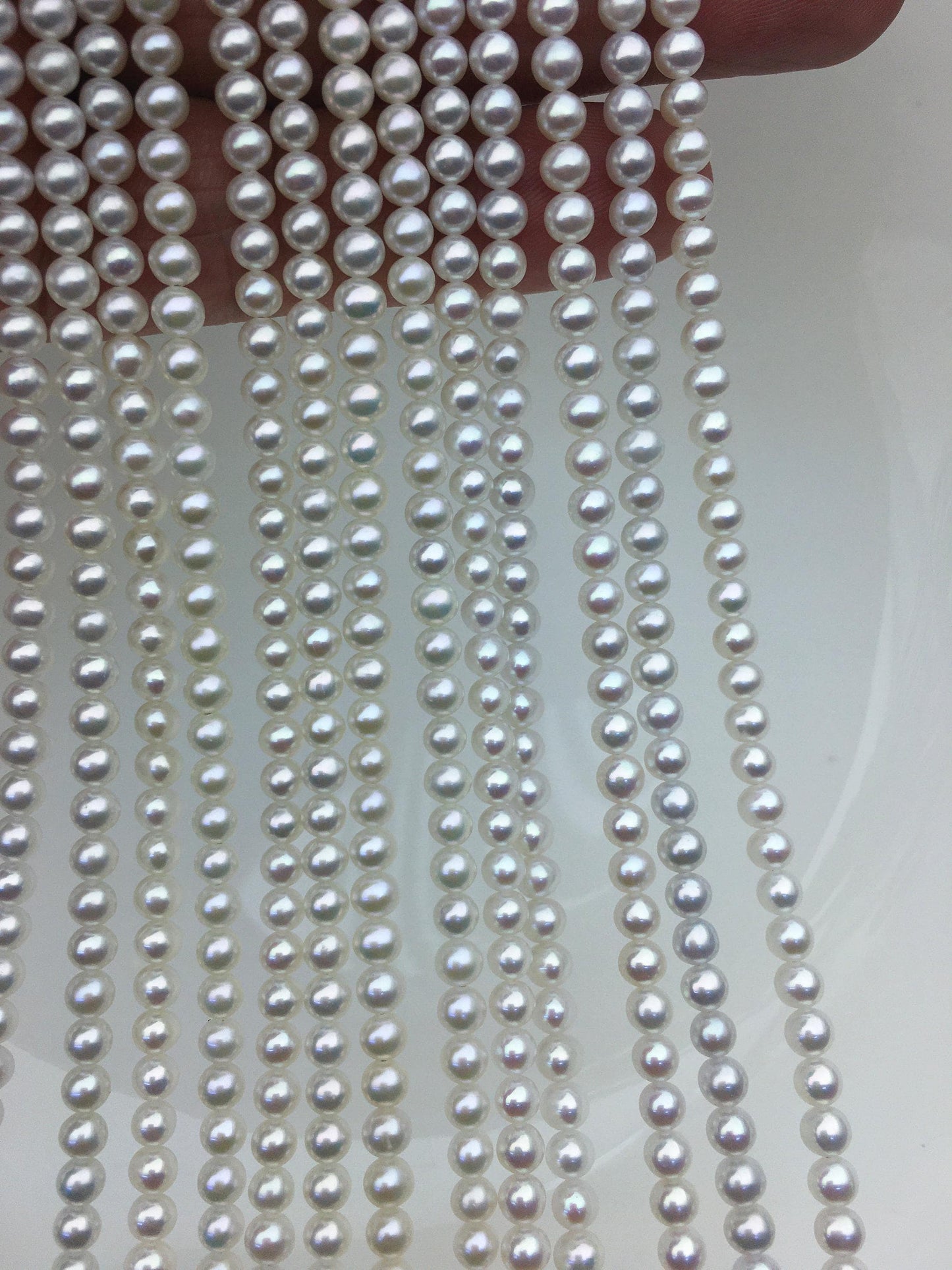highLuster!AAA 4-4.5mm white near round freshwater pearls,4mm seed pearl,white round pearl,pearl wholesale,RP4-3AY-Gj-3
