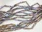 15.5'' AAA 4-7mm gray rainbow Toothpick pearls,ZS-80-27