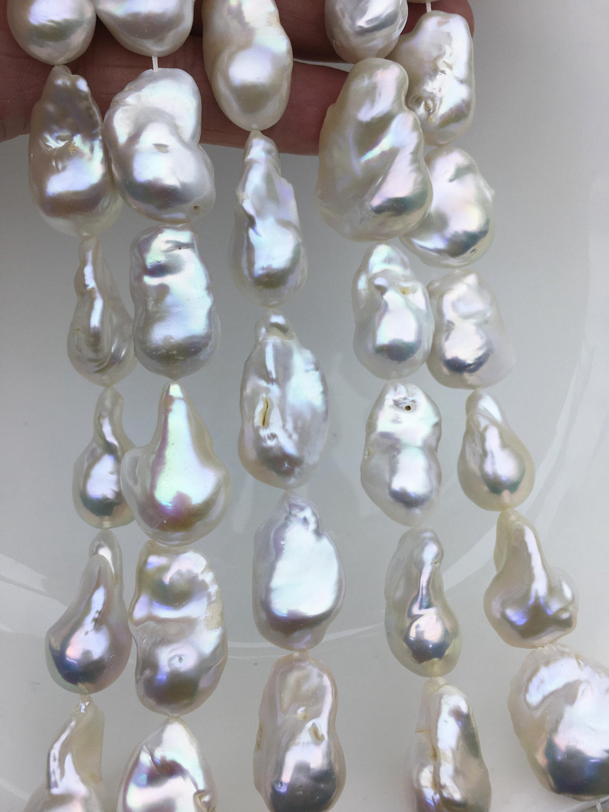 AA 14-18mm White flame ball freshwater pearl,FL15-2A-5-90