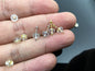 Sterling silver stud,1/5 pairs,s925 sterling silver stud, rose gold,yellow gold stud for earrings,ASL-ER-016