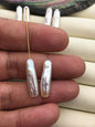 2 pairs AAA 5-6x20-21mm white Rectangle Toothpick pearls Pair,0.9mm top half hole,ZS-127-62-6