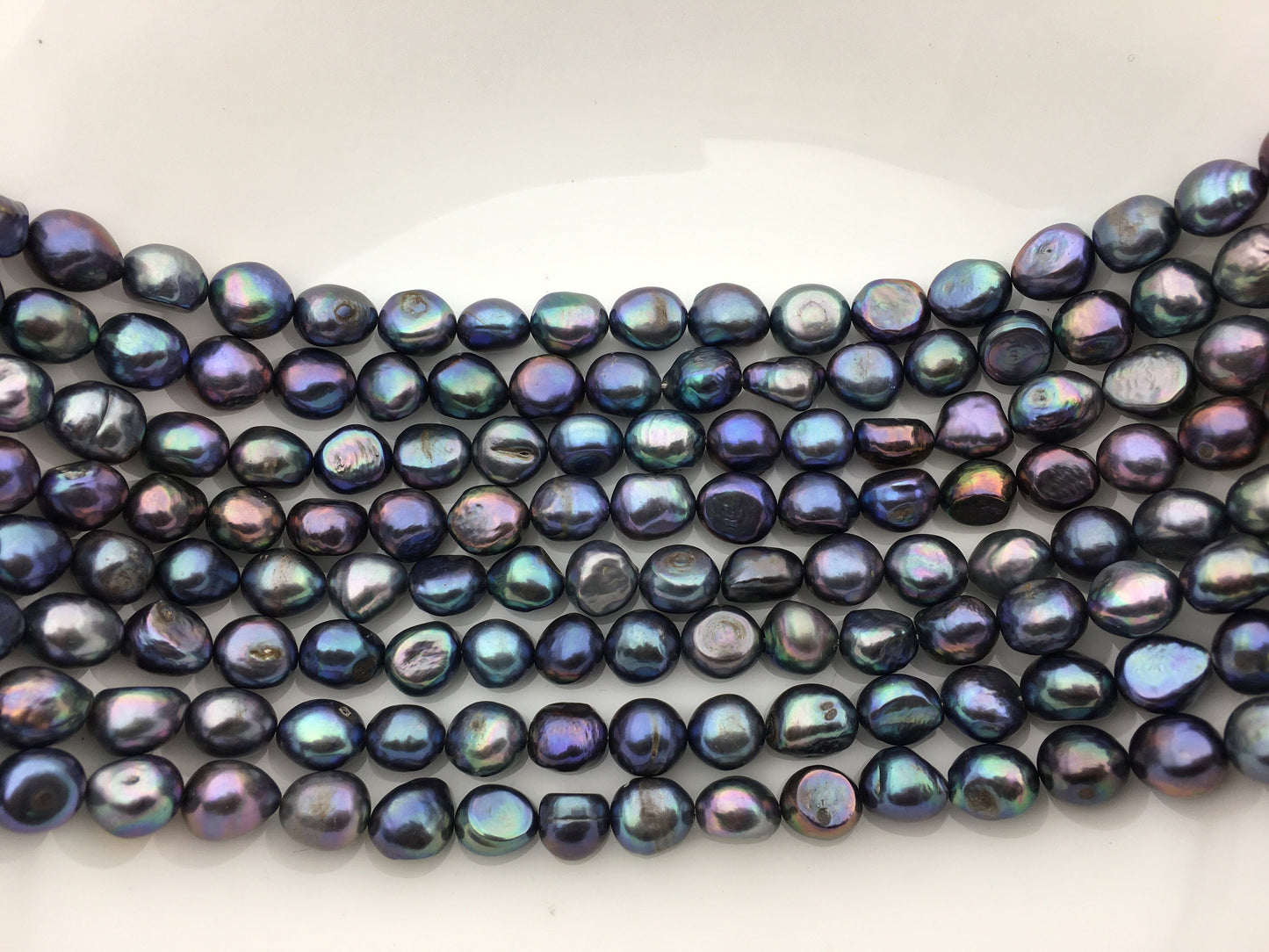 AA 10.4-11.4mm deep blue nugget freshwater pearls,Cultured pearl,Christmas pearl necklace,gray baroque pearl,LM11-2A-21