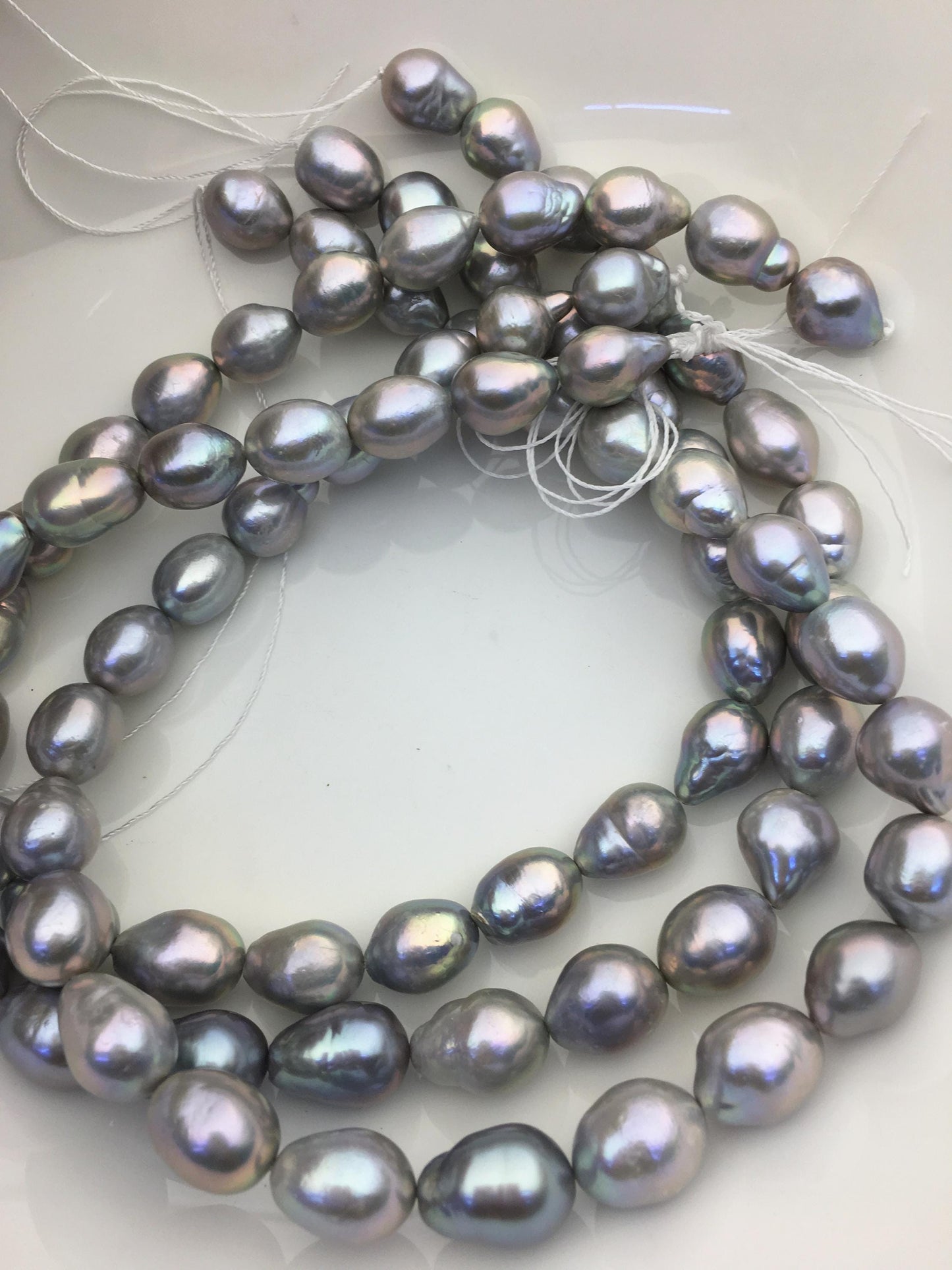 AA+ 11-13mm gray rice drop Edison Freshwater Pearl,ED12-2A-5-27