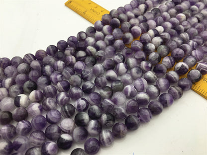 Mix White Purple quartz 6/8/10/12 Round Beads 15.5" Full Strand Wholesale Gemstones,G13-OTH-13