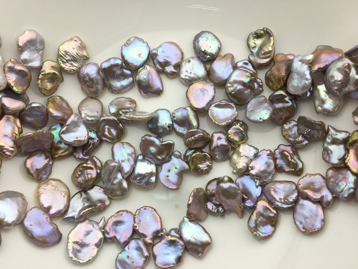 16'' AA+ 12-15mm Big Purple Keshi freshwater Loose Pearls,ZS-129-32