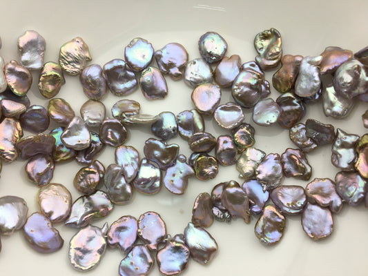 16'' AA+ 12-15mm Big Purple Keshi freshwater Loose Pearls,ZS-129-32