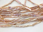 15.5'' AAA 5-8mm natural orange rainbow Toothpick pearls,ZS-80-25-13
