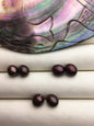 2 pairs AAA 8-9mm brown rice freshwater pearls pairs, top half hole ,for dangle pearl earrings,LR8-T11