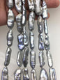 AA 9-12mm Gray Thick Biwa keshi Freshwater Pearl,ZS-200-83