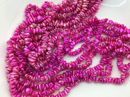 AAA 5-6mm red Keshi pearls,Center drilled,ZS-128-36