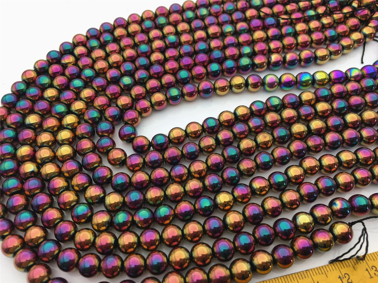 Golden/Green/Black 8mm Round Beads 15" Full Strand Wholesale Gemstones,G13-OTH-14