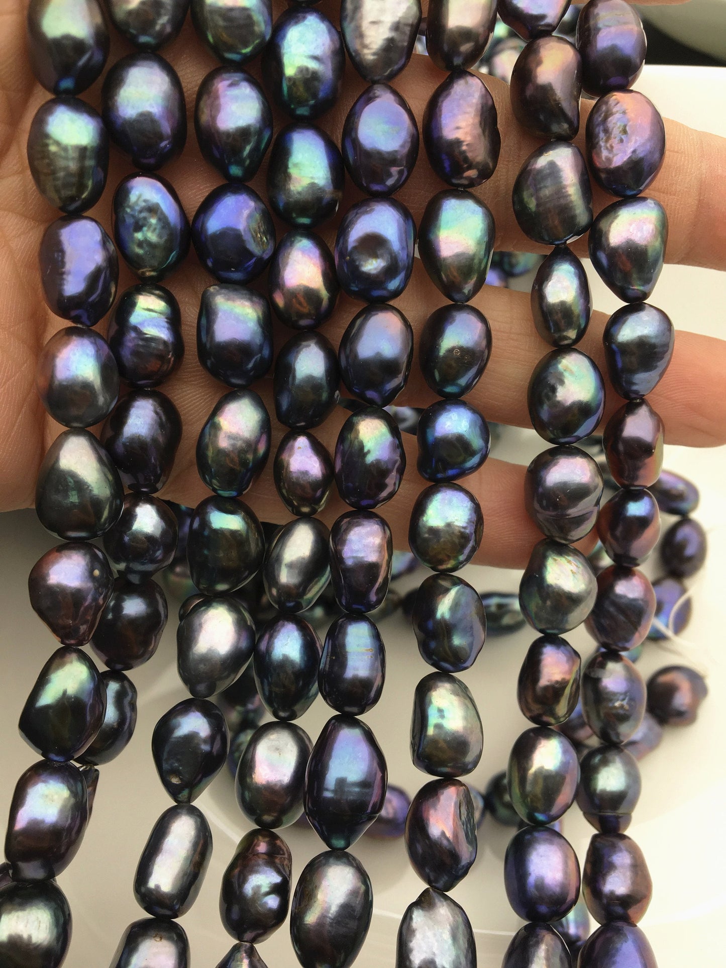AA+ 10-11mm deep blue nugget freshwater pearls,diy pearl beads,Irregular Beads for Pearl Necklace,LM10-2A-26