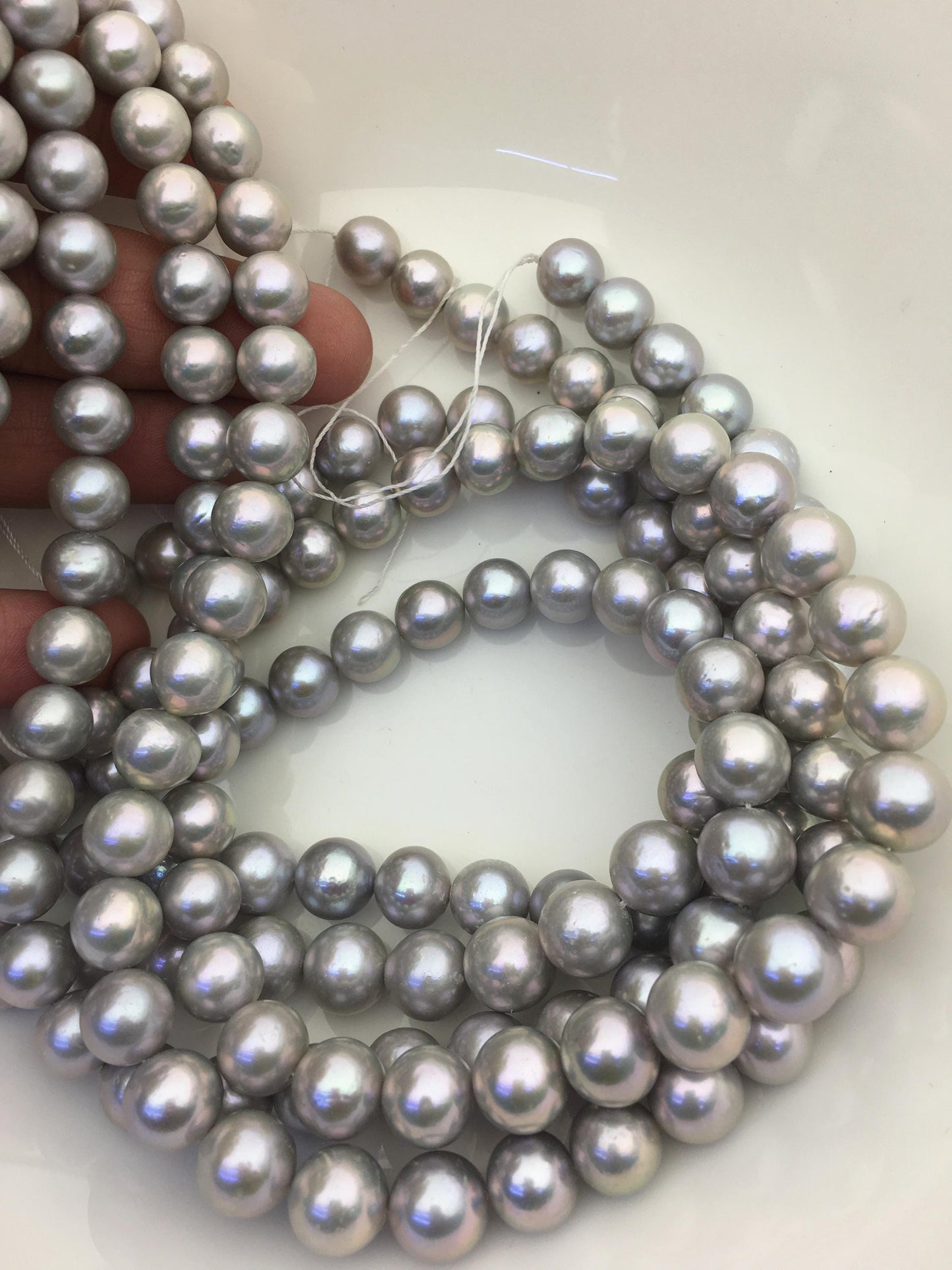 AA+ 10-12mm gray round freshwater pearls,loose pearl beads,round pearl string,pearl necklace DIY jewelry material,RP11-3A-12