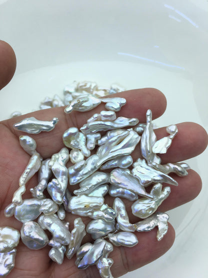 128grams AAA/AA+ 3-11mm Small white keshi pearls,loose pearl beads,no hole,ZS-127-1-3