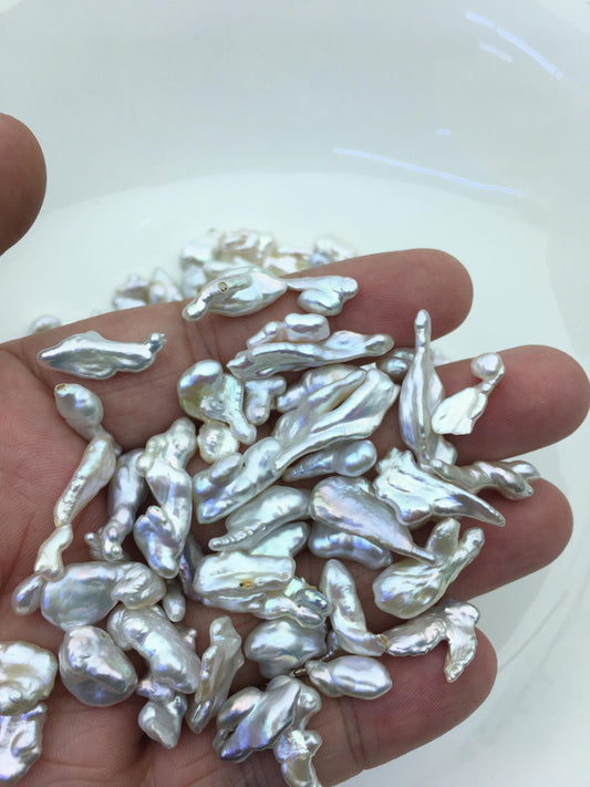 128grams AAA/AA+ 3-11mm Small white keshi pearls,loose pearl beads,no hole,ZS-127-1-3