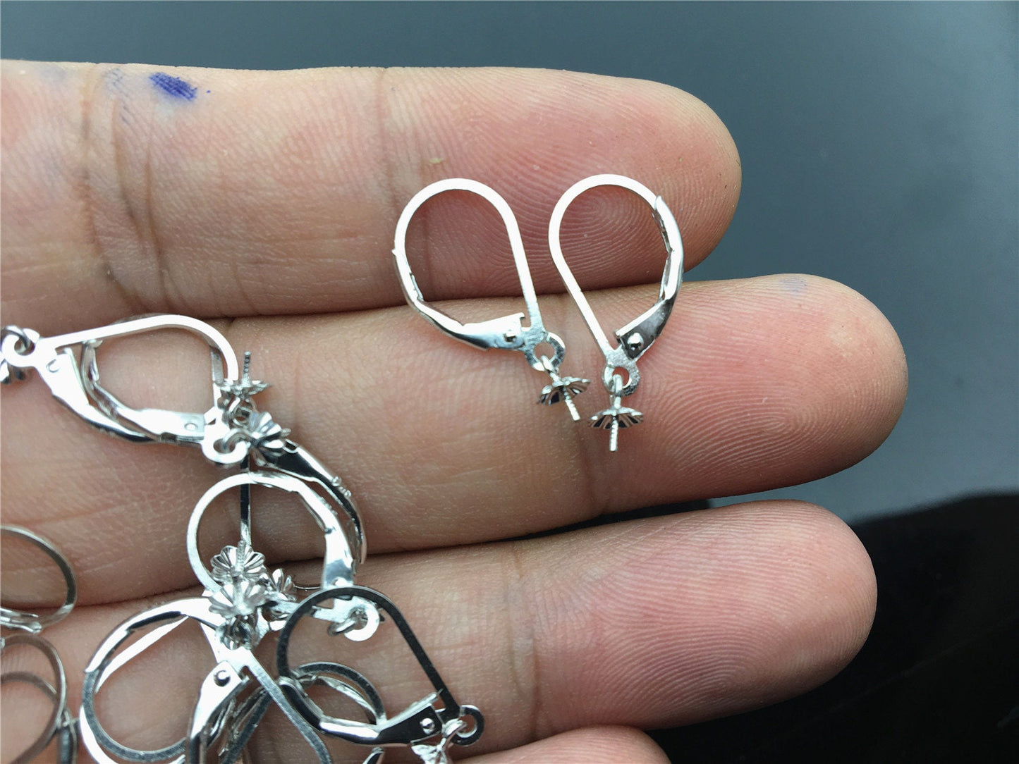 925 sterling silver ear hook with loop, lever back earrings hooks, Euro earwires, hooks findings , DIY earrings jewelry,ASL-ER-005