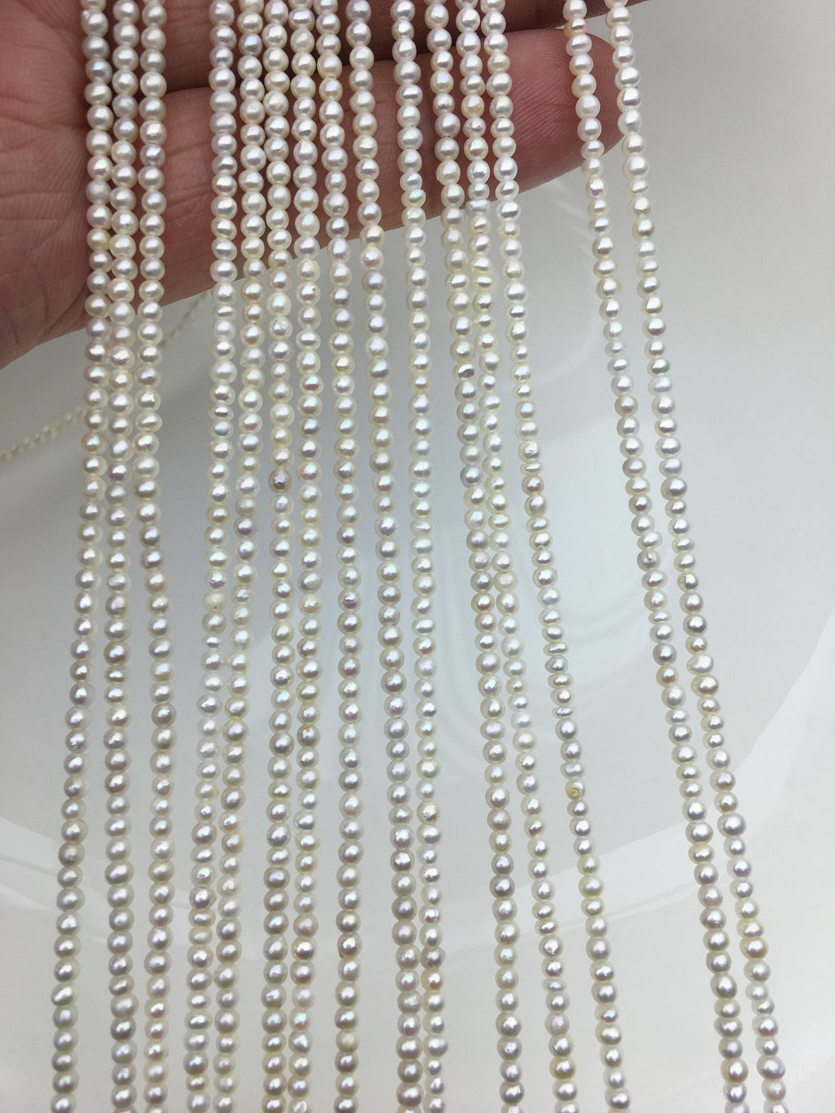 AA+ 2.3-2.5mm white tiny near round seed freshwater pearls,Valentine's Day gift,for pearl necklace,loose freshwater pearl,RP2-2A-1