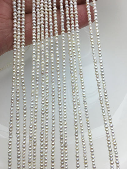 AA+ 2.3-2.5mm white tiny near round seed freshwater pearls,Valentine's Day gift,for pearl necklace,loose freshwater pearl,RP2-2A-1