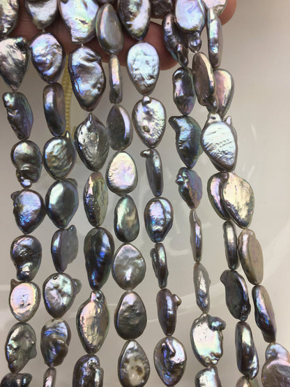 AA+ 10-12mm gray heart Freshwater Pearl,ZS-103-T2