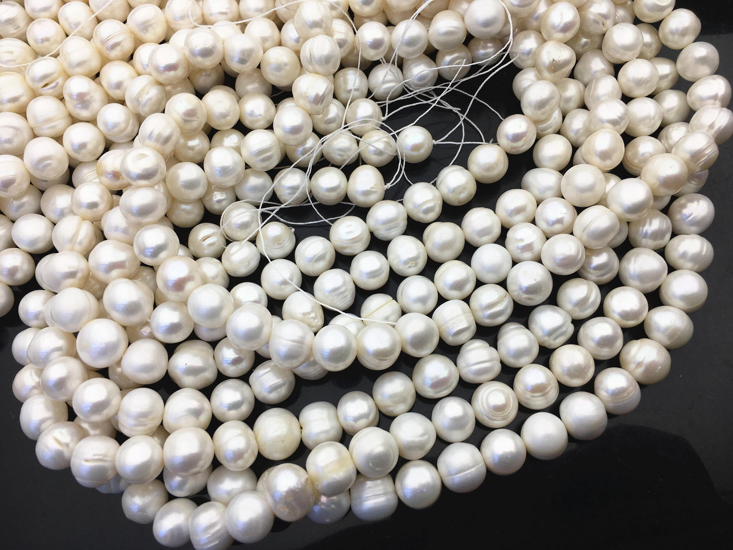 AA 11.3-12.3mm White Big Potato freshwater pearls,White freshwater pearl, pearl strand,big hole pearls, pearls for leather,CR12-2A-7