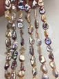AAA 9-11mm natural pink purple thick keshi Freshwater Pearl,DIY Loose Freshwater Pearl,ZS-200-121-30