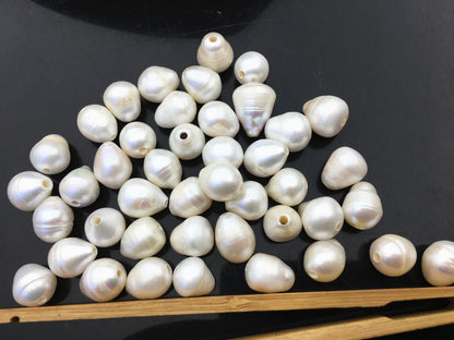 20pcs AA 11.3-13mm Big White teardrop pearls,2.2mm large hole,LR12-2A-2