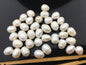 20pcs AA 11.5-13mm white rice pearls,2.2mm large hole,Cultured white freshwater pearls beads,LR12-2A-3