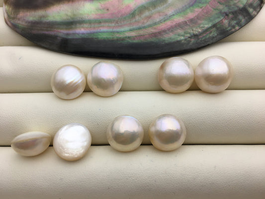 1 pair 12/13/14/15mm Mabe Pearl Pair,Half Ball Button Round Shape,salt sea pearl,mabe pearl,made in japan,Salt Sea Pearl,MB15-2A-1