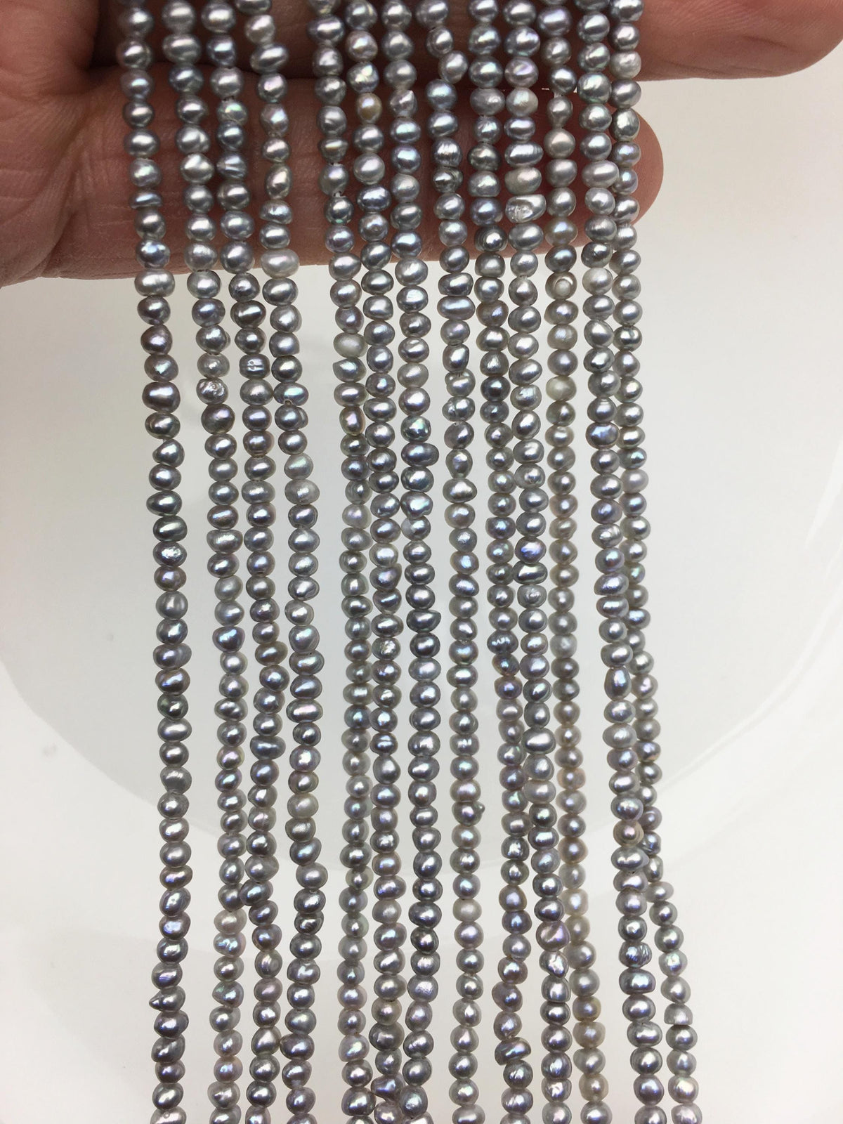 AA 2.5-3mm gray seed potato freshwater pearls,CR2-2A-21