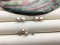 1 pair AAA 7-7.5mm Natural Golden Color Pearl earrings,stud pearl earrings,Sterling Silver,Wedding,Happiness,bridal,birthday,SE1-029