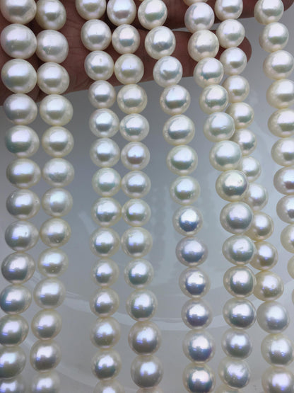 AA+ 9.4-10.3mm white round freshwater pearls,Graduation, mother day pearl gift,RP10-2A-7