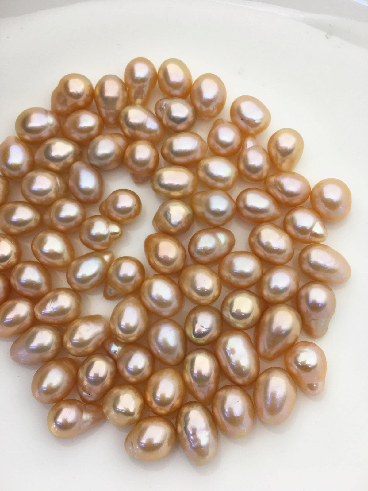 70pcs AAA/AA+ 10-11mm orange long rice Edison Freshwater Pearl,no hole,ED10-3A-2-56