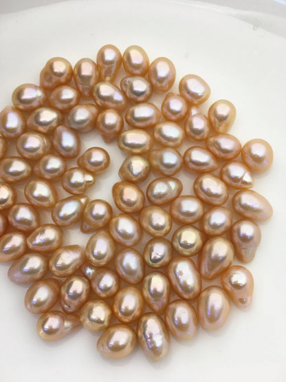 70pcs AAA/AA+ 10-11mm orange long rice Edison Freshwater Pearl,no hole,ED10-3A-2-56