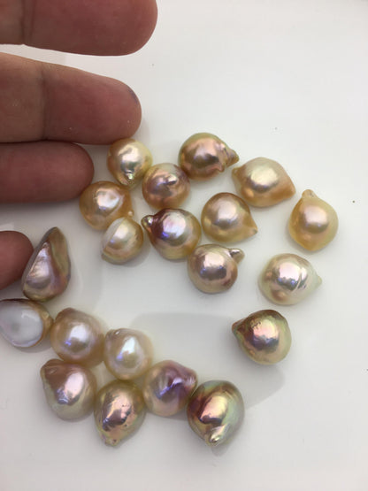 20pcs AAA 12-14mm Baroque Mabe Natural Rainbow Freshwater Pearls,no hole,MB-T1