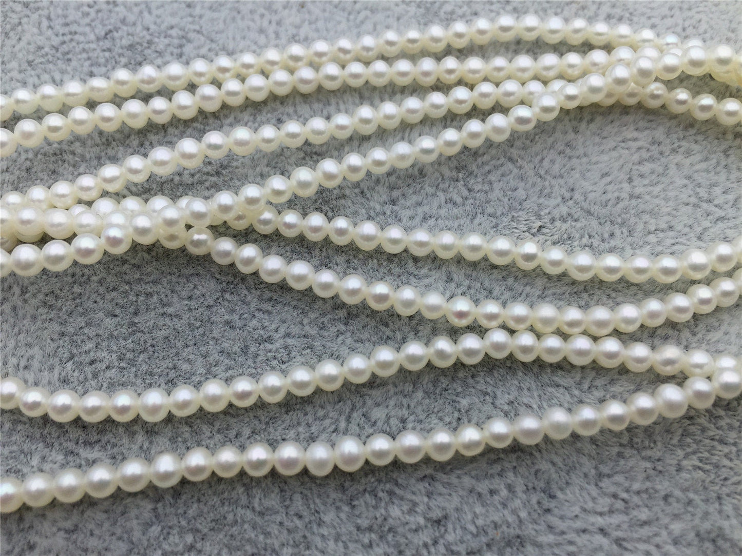 10pcs AAA 2.5-2.7mm white near round seed freshwater pearls,half hole,through hole, For Earrings or Rings,Birthday pearl,RP2-3A-2-1