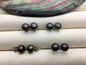 1 pair AAA 7-8mm Black Green Pearl stud Earrings,SE1-T38