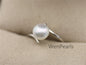 AAA white Pearl Genuine Sterling silver ring,anniversary ring,cheap wedding rings for women,sterling silver 925 open ring jewellery,R1-019