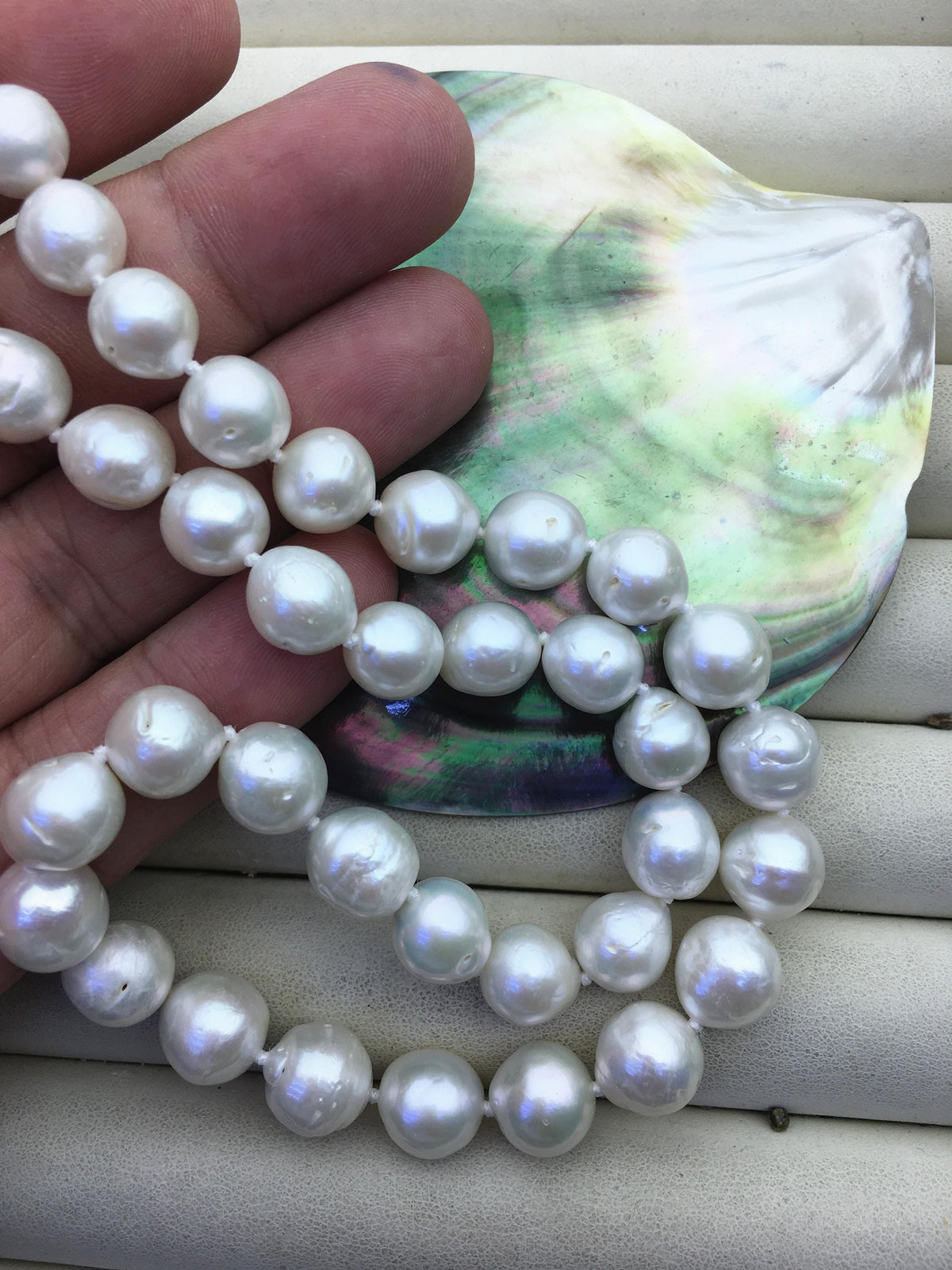 17.5'' AA 9-11mm white baroque drop edison freshwater Pearl necklace,genuine Natural Pearl Necklace,NPN1-T30-10
