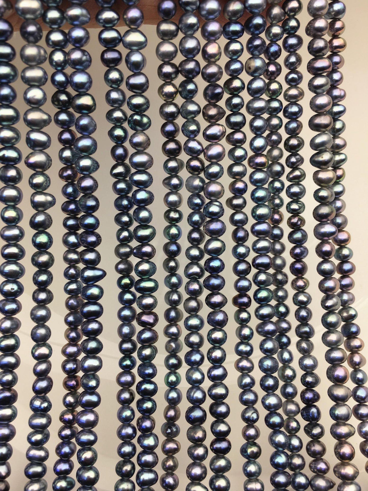 AA+ 4-4.5mm blue black potato pearls,seed freshwater pearl,CR4-2A-20