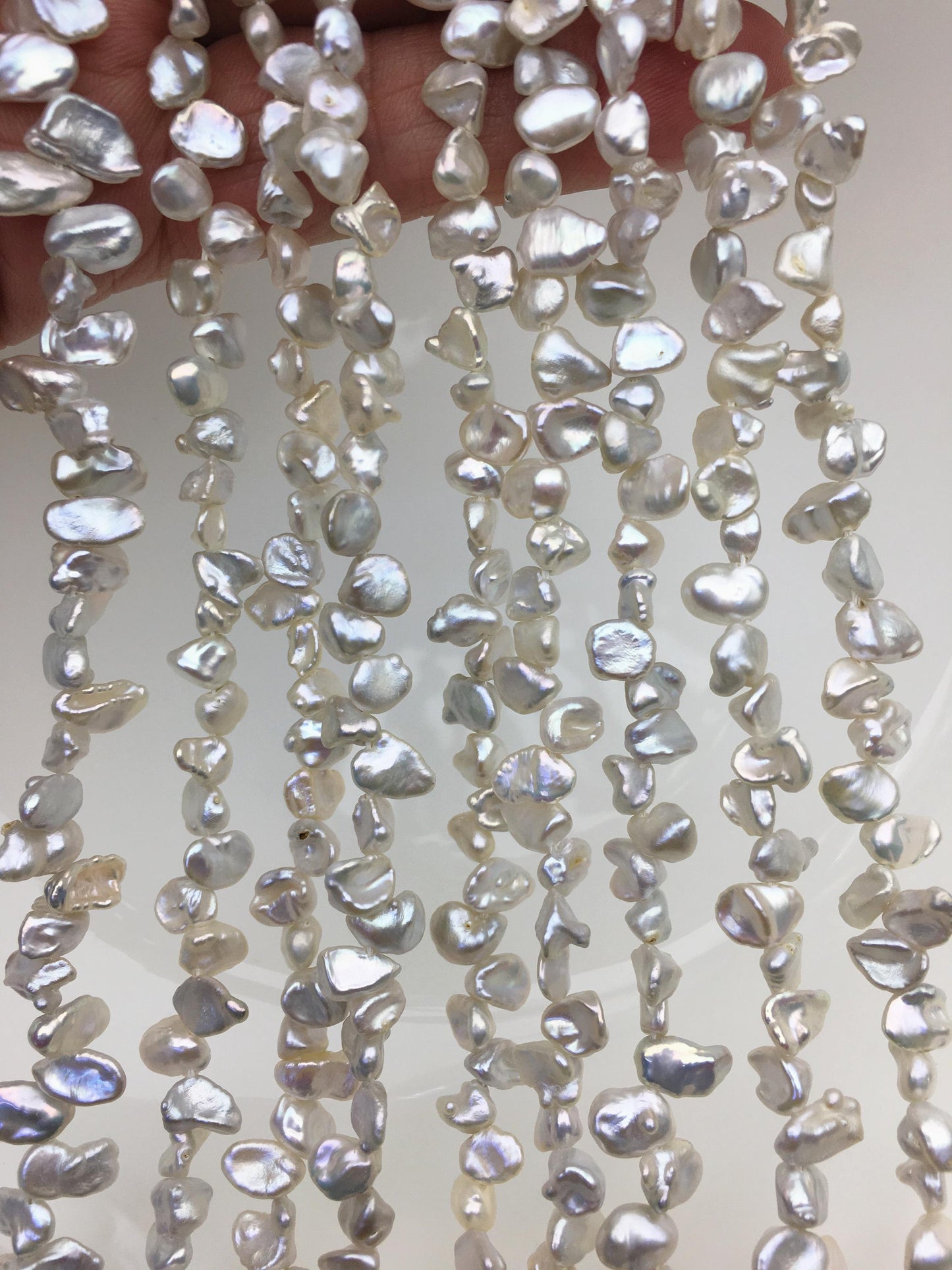 AAA 4-5mm white Keshi Pearls,full strand,wholesale price,baroque pearl,keshi pearl strands,ZS-129-4