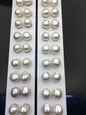 5pairs AAA 11-12mm White baroque drop edison freshwater pearl Pair,no hole,ED11-3A-2-4