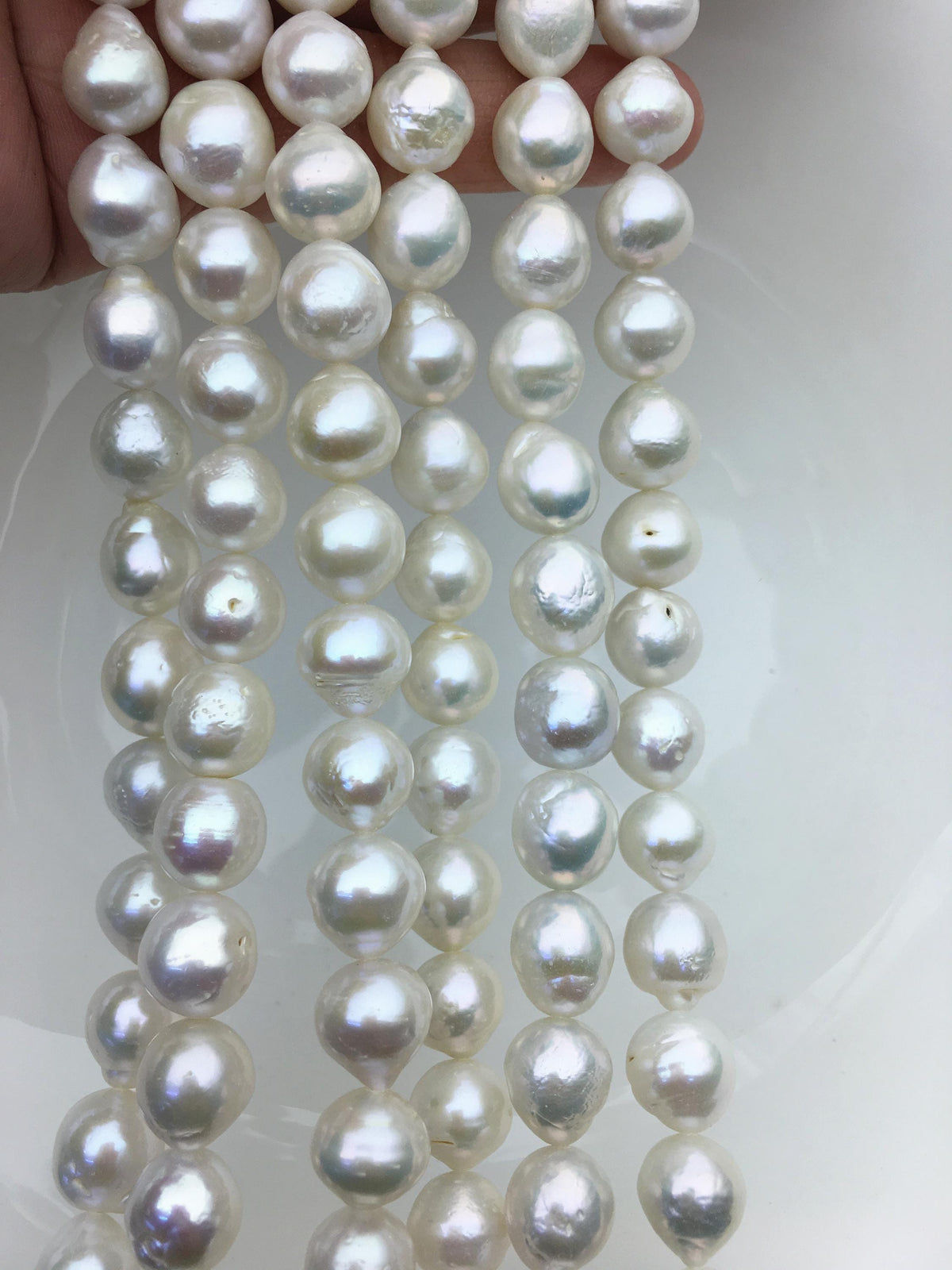 AA 10-12mm white baroque drop Edison Freshwater Pearl,ED12-2A-5-22